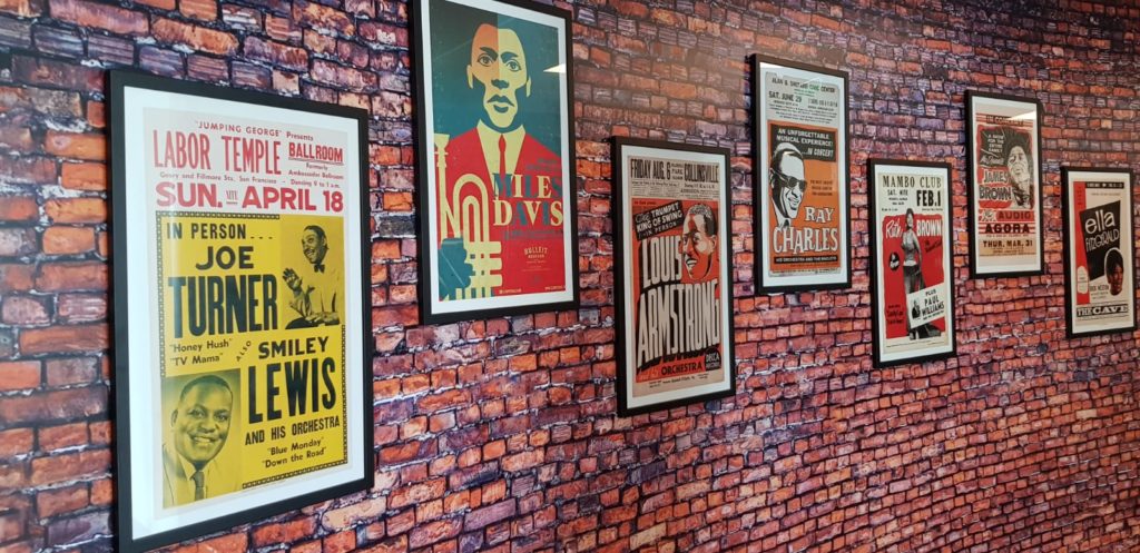 Décoration Murale avec cadres style jazz et musique