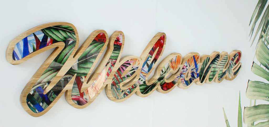 Décoration Murale avec lettrage 3D design jungle